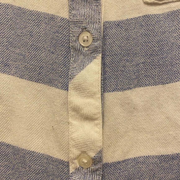 Rails 100% rayon long sleeve button down blue and white striped shirt, size - Picture 6 of 9